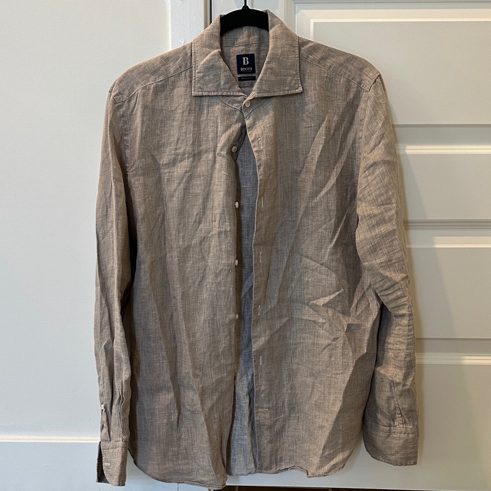 Men's Brown Button Down Shirt